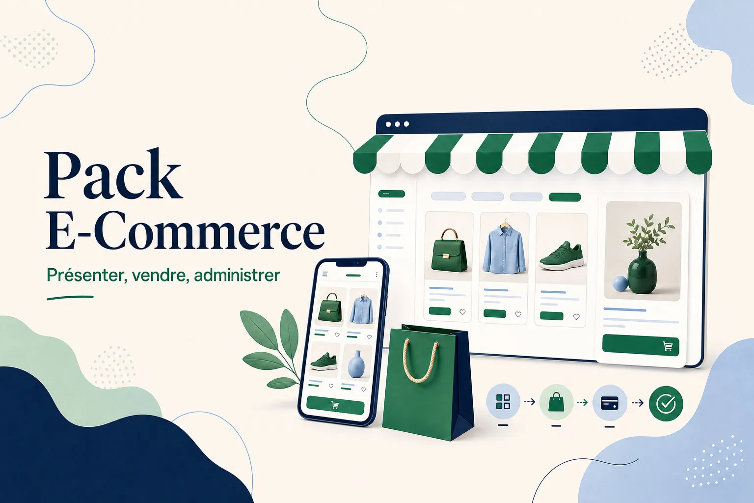 Couverture illustrée du Pack E-Commerce
