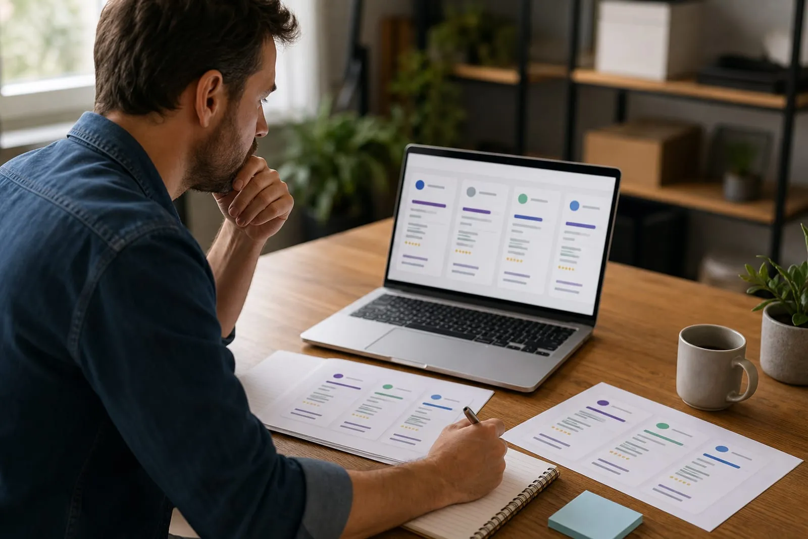Professionnel comparant la maintenance et la compatibilité de plusieurs extensions avant installation